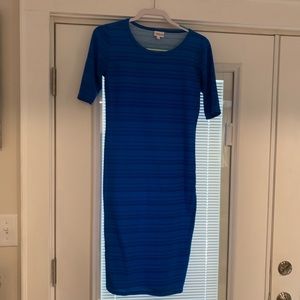 LuLaRoe Royal Blue Stripped Dress
